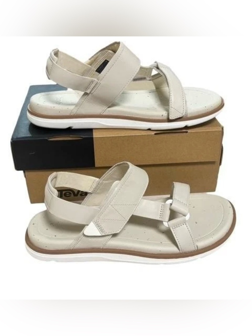 Teva Madera Slingback Sandals Shoes Womens Size 11 Birch Leather Comfort Walking
